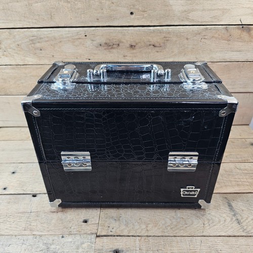 Caboodles black faux croc - caboodles,